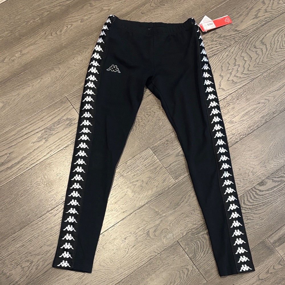 Kappa women’s Black and White Logo Leggings